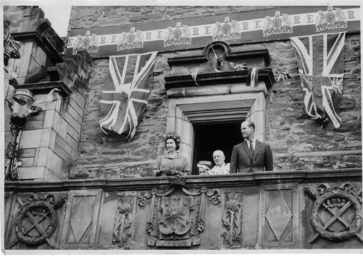 The Queen and Prince Philip in Dingwall. Picture: Dingwall Museum