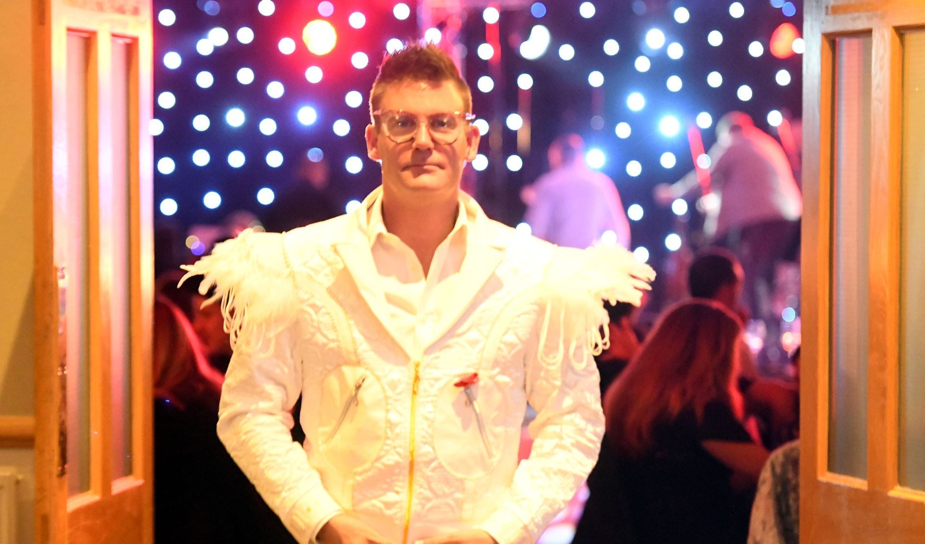 Scott Murray dressed as Elton John. Picture: James Mackenzie
