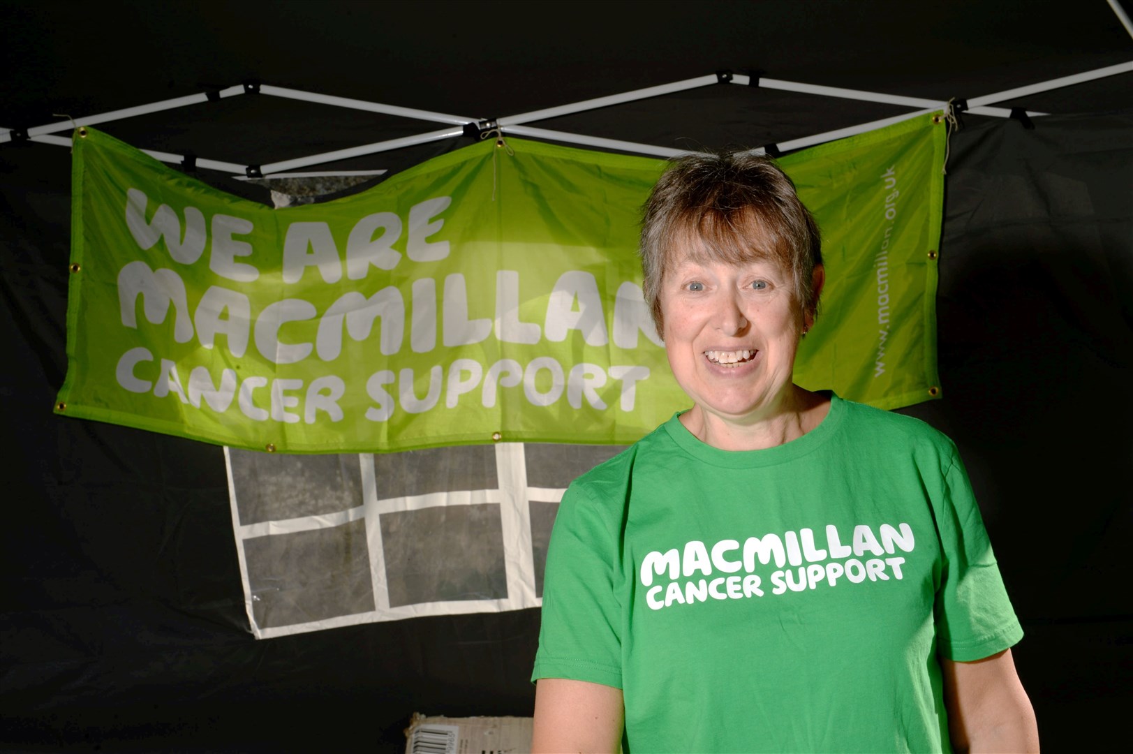 Shona Docherty from Easter Ross in the Macmillan Cancer Support stall. Picture: James MacKenzie