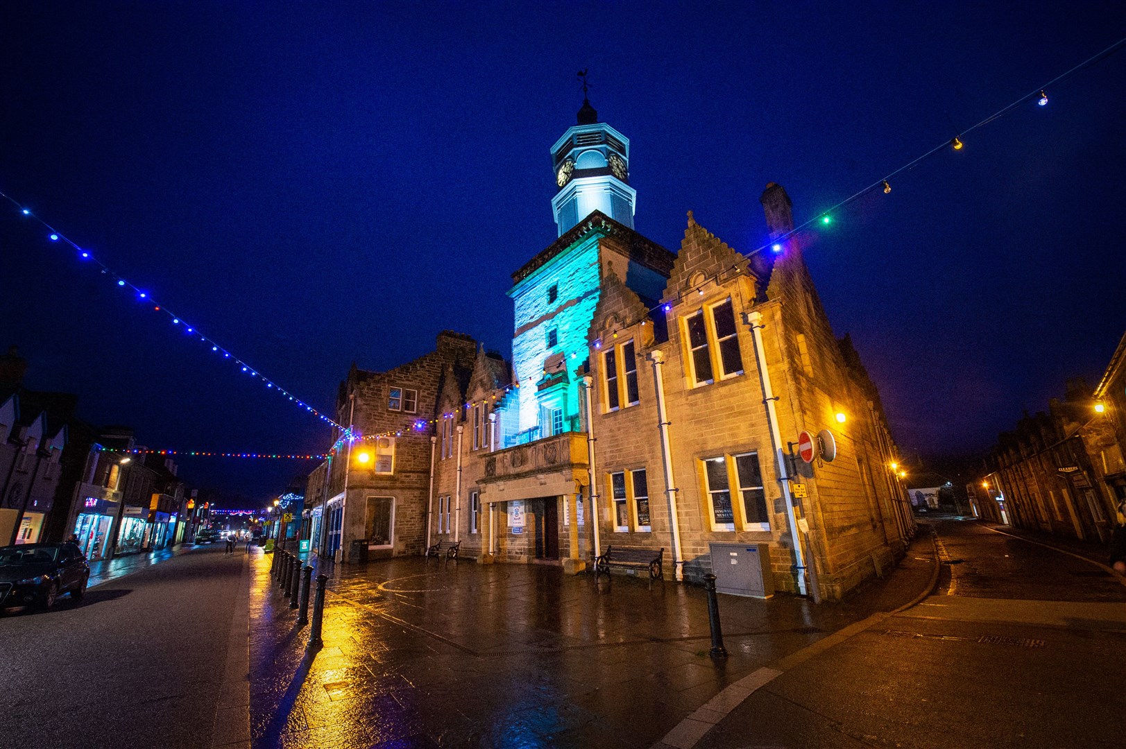 While there won't be a set-piece Christmas lights switch-on this year because of Covid-19 restrictions, Dingwall hopes the gradual appearance of lights in the coming weeks will be a sign of better times ahead. Picture: Callum Mackay