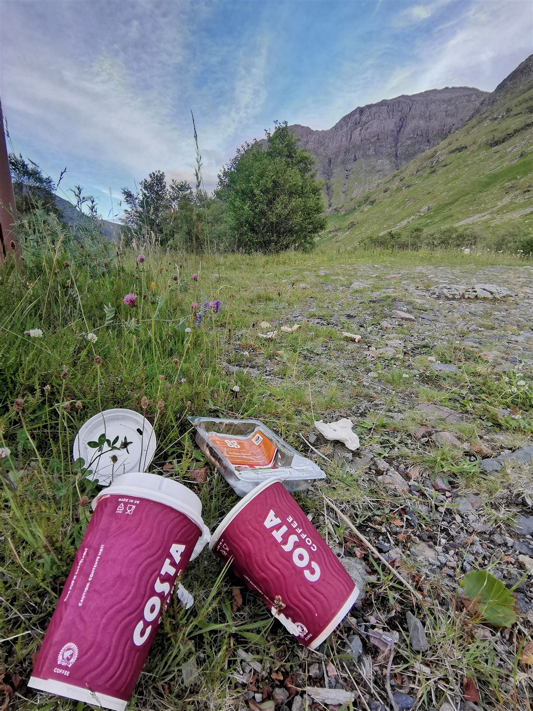 Some of the litter leaved by irresponsible visitors to National Trust for Scotland sites. Picture: National Trust for Scotland.