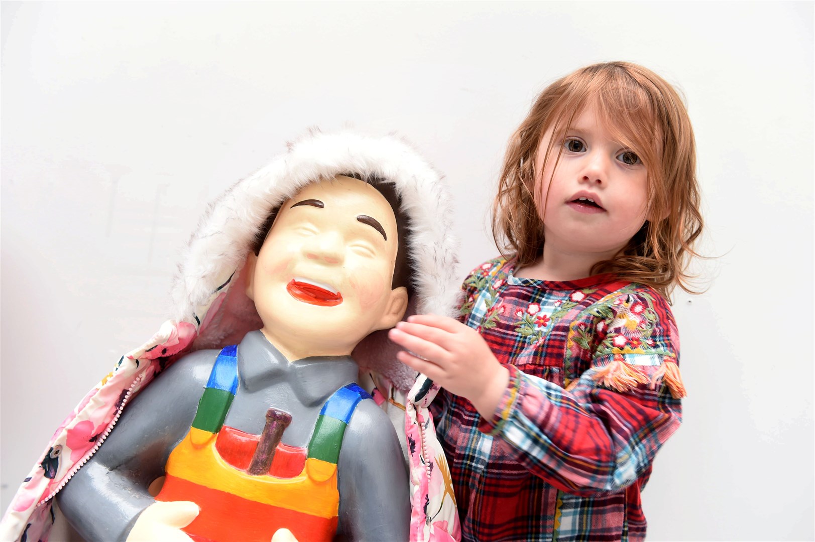 Runa Taylor thought this Oor Wullie was a bit cold so she gave him her coat.