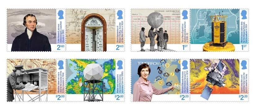 A set of eight Special Stamps celebrate the 170th anniversary of the Met Office and the history, science and future of weather forecasting.
