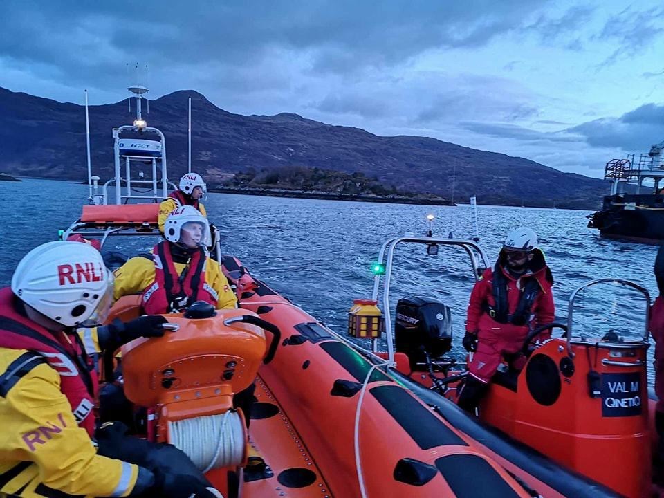 Kyle of Lochalsh RNLI polish their skills with a training exercise. Picture: Kyle RNLI Lifeboat.