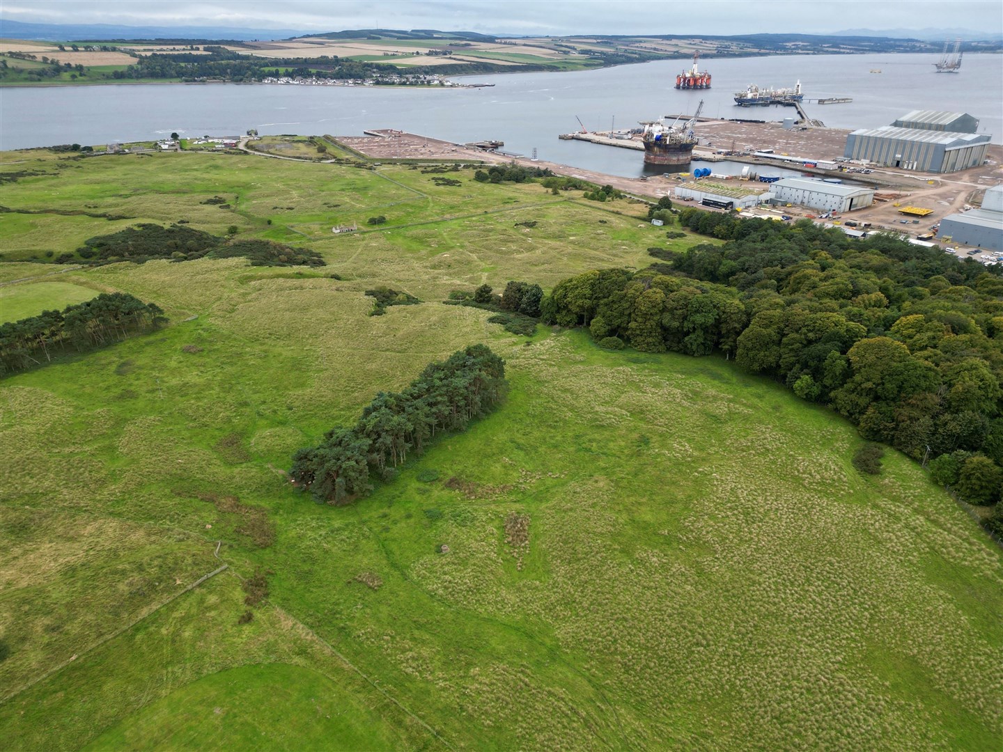 An aerial shot of the Nigg area supplied by Associated British Ports along with its announcement.