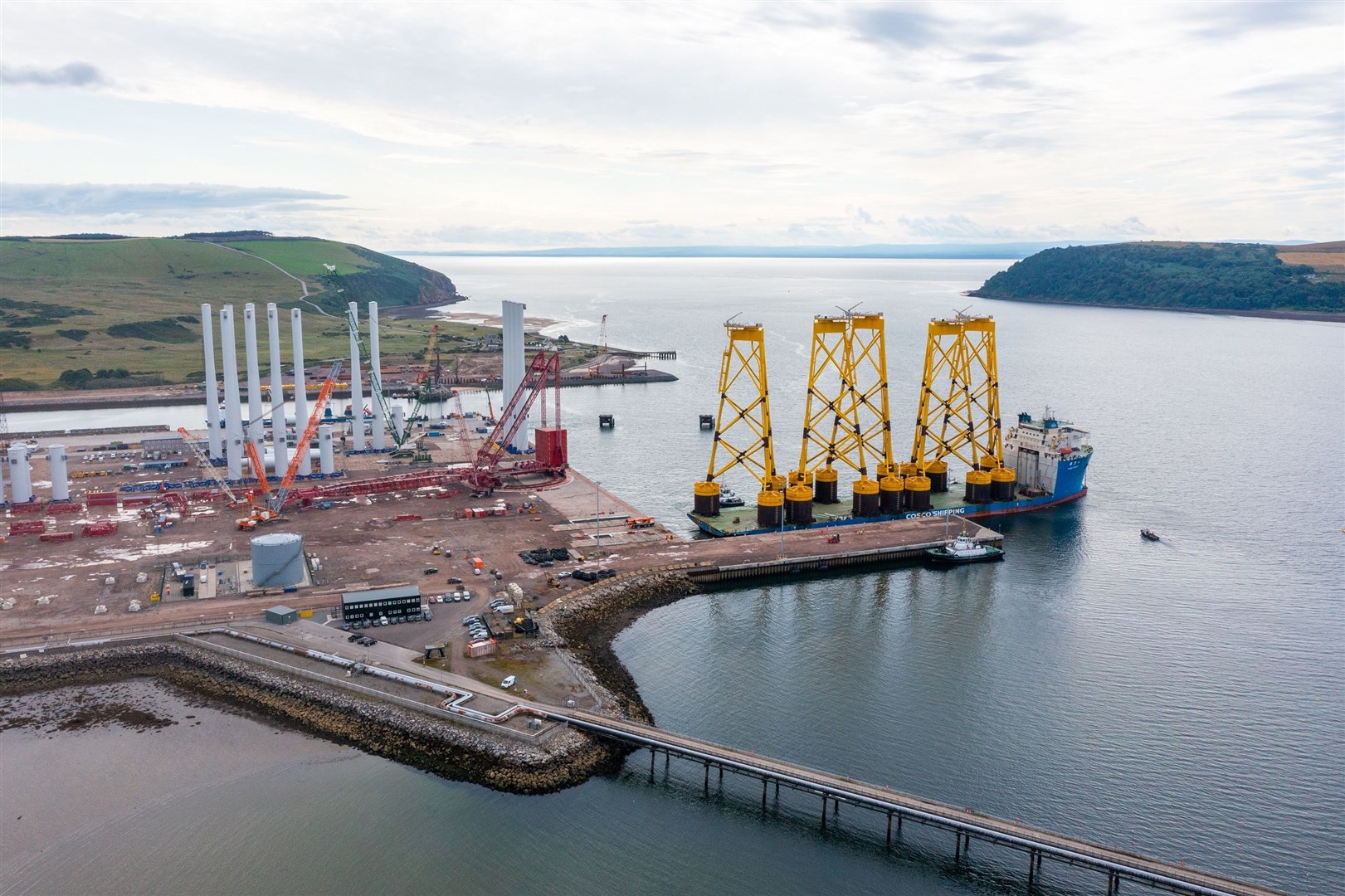 The installation of all 114 wind turbine foundations for the Seagreen Offshore Wind Farm will support up to 141 skilled jobs at Nigg. Picture credit: Seagreen Offshore Wind Farm