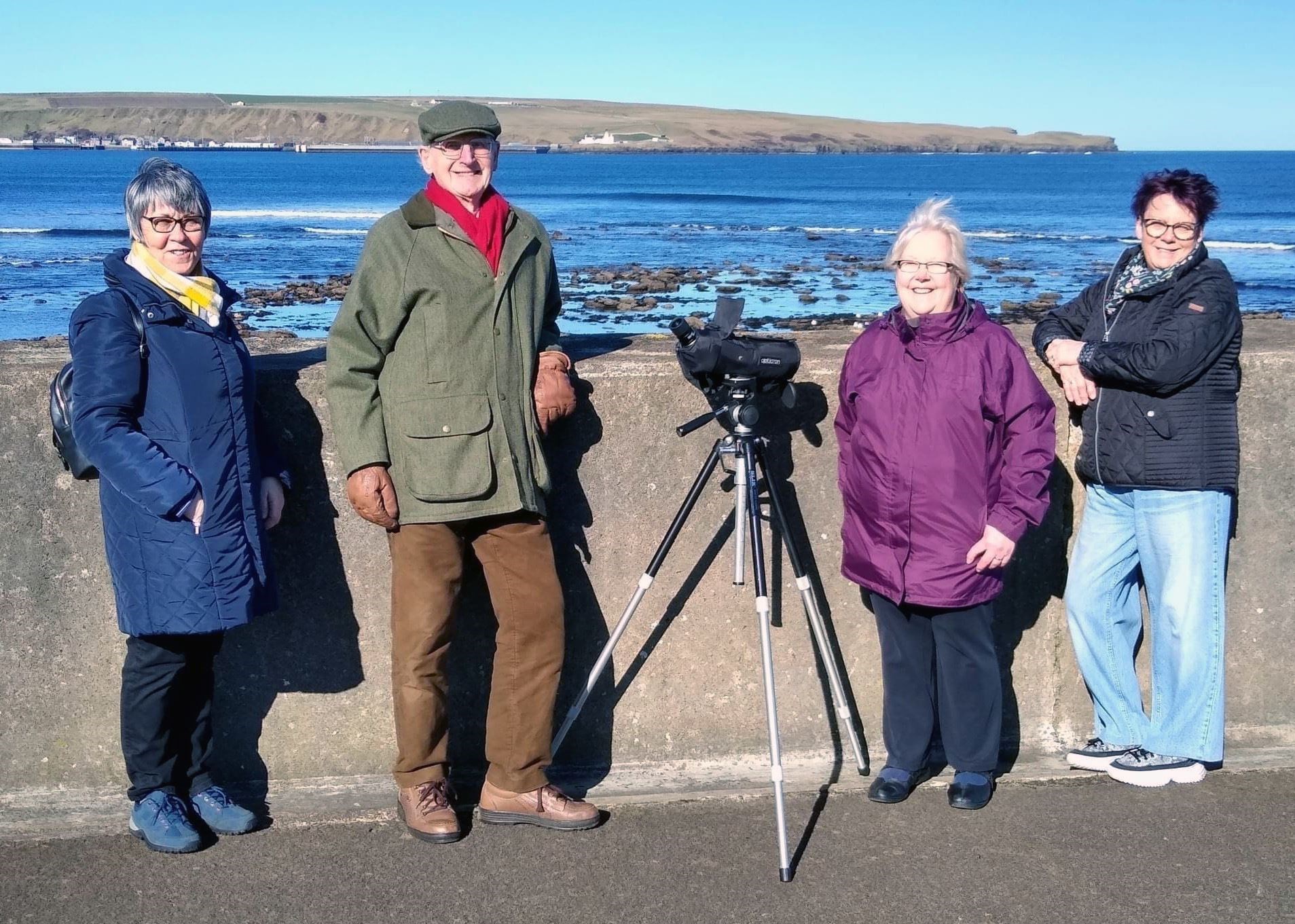 A previous wak in Thurso with Margaret, Cyril, Teenie and Nancy.