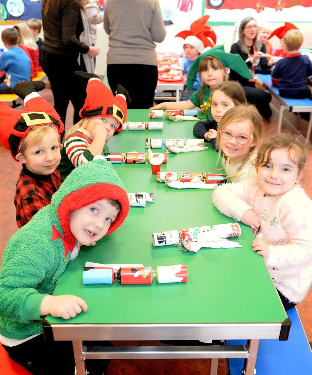 South Lodge Primary Christmas jumper day..As well as it being Christmas jumper day the pupils also got a special Christmas lunch..Picture: James MacKenzie..