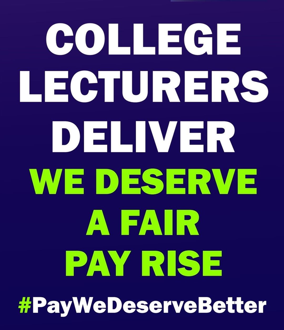 College lecturers have been on strike over pay.