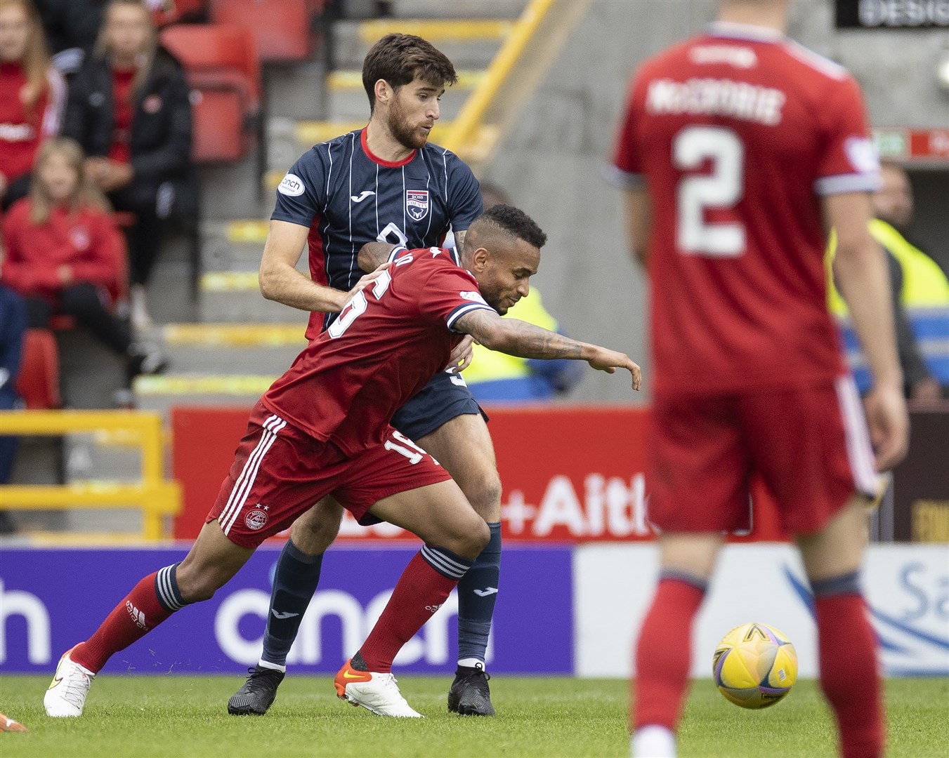 The first glimpse of Jack Baldwin playing for Ross County came away at Aberdeen in a 1–1 draw. Picture: Ken Macpherson