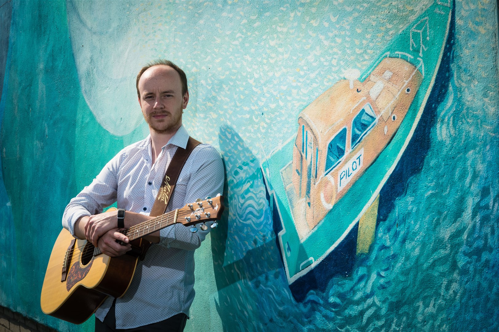 Invergordon artist Liam Ross is the musician in residence at the event. Picture: Callum Mackay