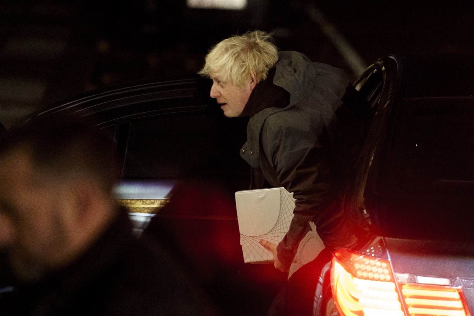 Boris Johnson arrives to give evidence to the UK Covid-19 Inquiry at Dorland House in London (PA)