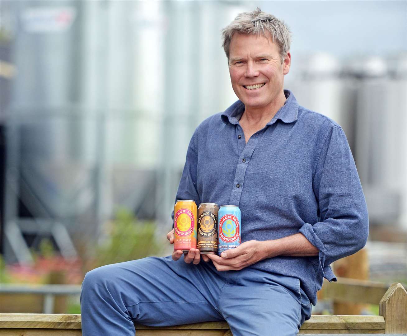 Organic brews- Black Isle Brewery managing director David Gladwin with the new cans of beer..Black Isle Brewery new stuff.Picture: SPP. Image No. 041086..