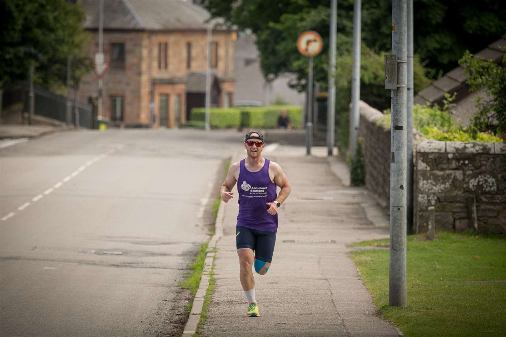 John Mann completed his Tri-7 Challenge, completing seven triathlons in seven days, to raise money for Ross Sutherland Rugby Club and Alzheimer's Scotland. Picture: Peter Carson