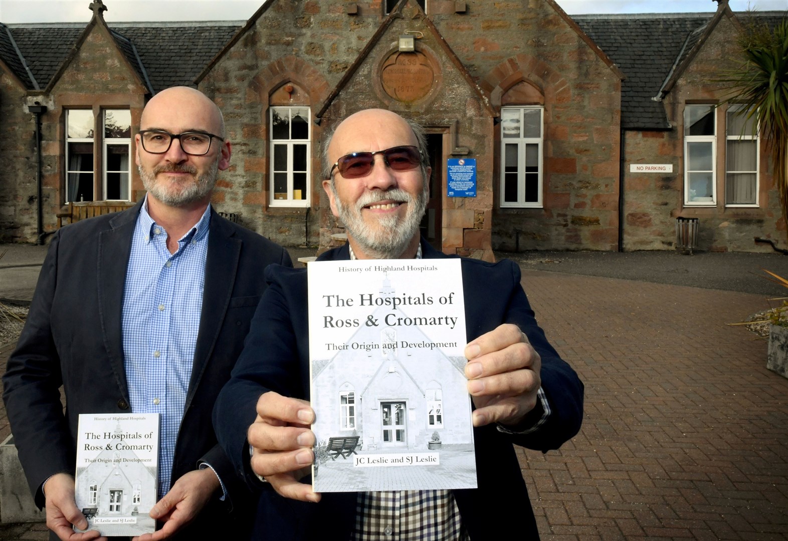Steve and Jim Leslie, authors of The Hospitals of Ross and Cromarty, hope to find images to help mark a Ross Memorial anniversary. Picture: James Mackenzie