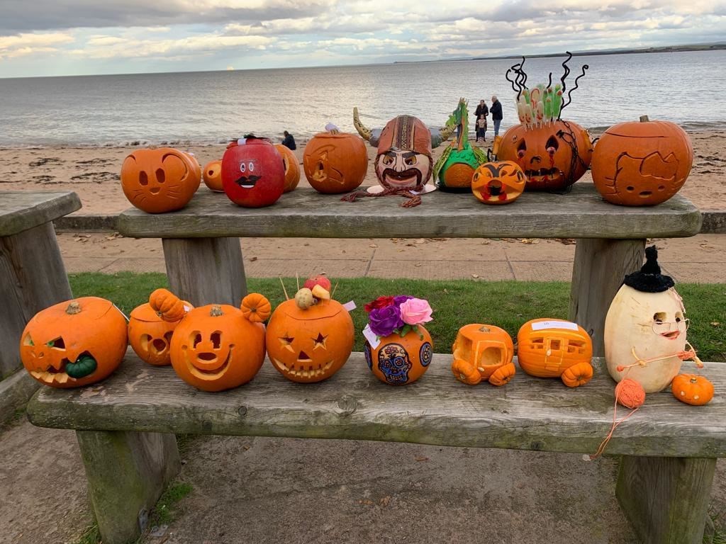 The Rosemarkie pumpkin competition attracted some colourful entries.