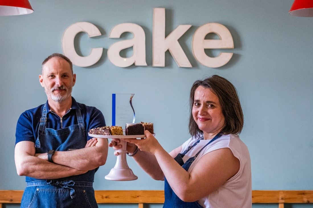 Douglas Hardie and Jeni Iannetta of Bad Girl Bakery say the Inverness end of the business is unaffected and certain key activities will continue in Muir of Ord.