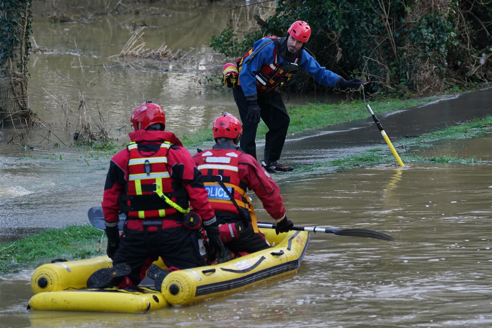 Specialist dive teams are assisting with the search (Jacob King/PA)