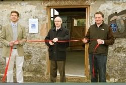 Opening the facility were Alex Matheson (Brahan Estates), Dave Thompson MSP, George Campbell (RSPB)