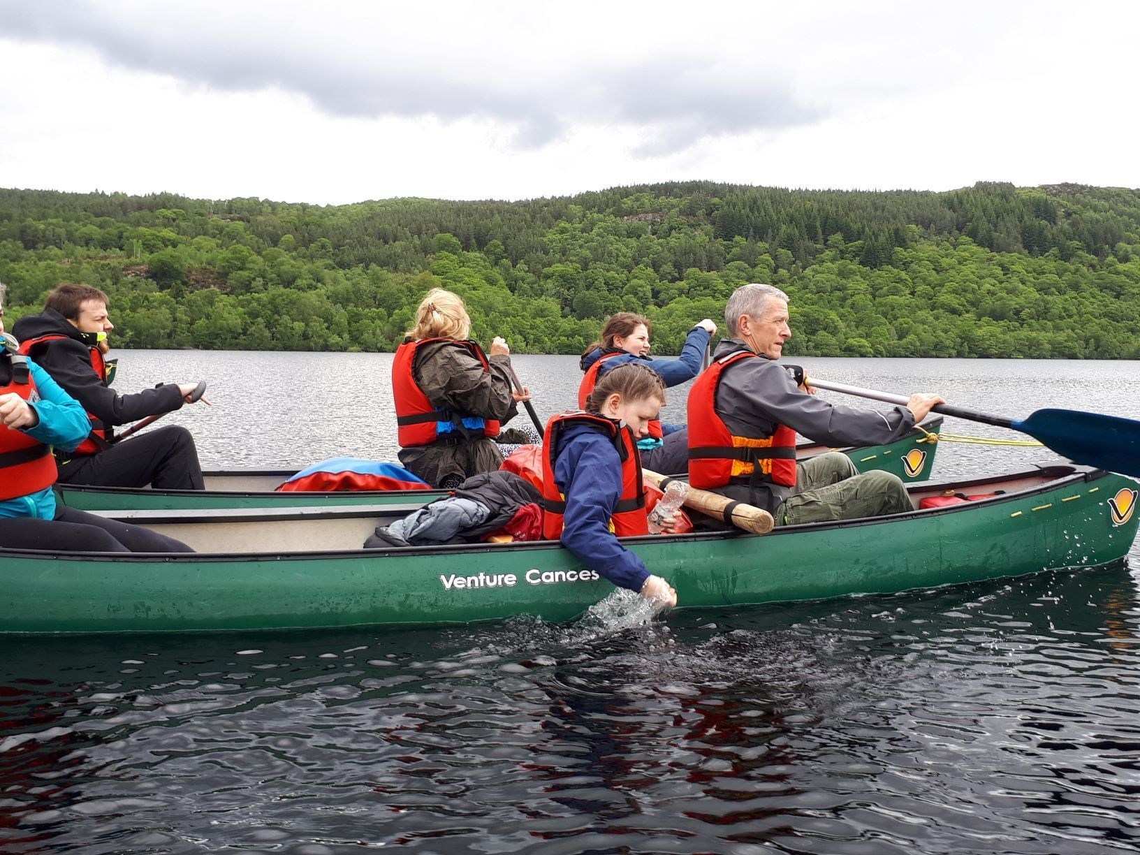 Pupils got the chance to learn how to canoe.