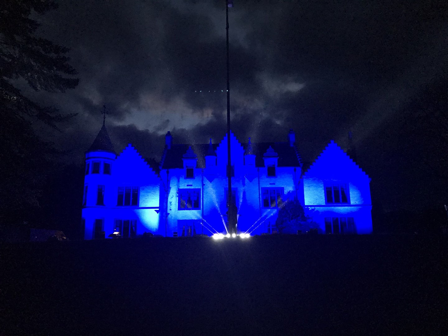 Kincraig Castle Hotel turned blue for the NHS earlier this month as part of a Ross-shire 'trail' created by Invergordon-based Prism Event Lighting.