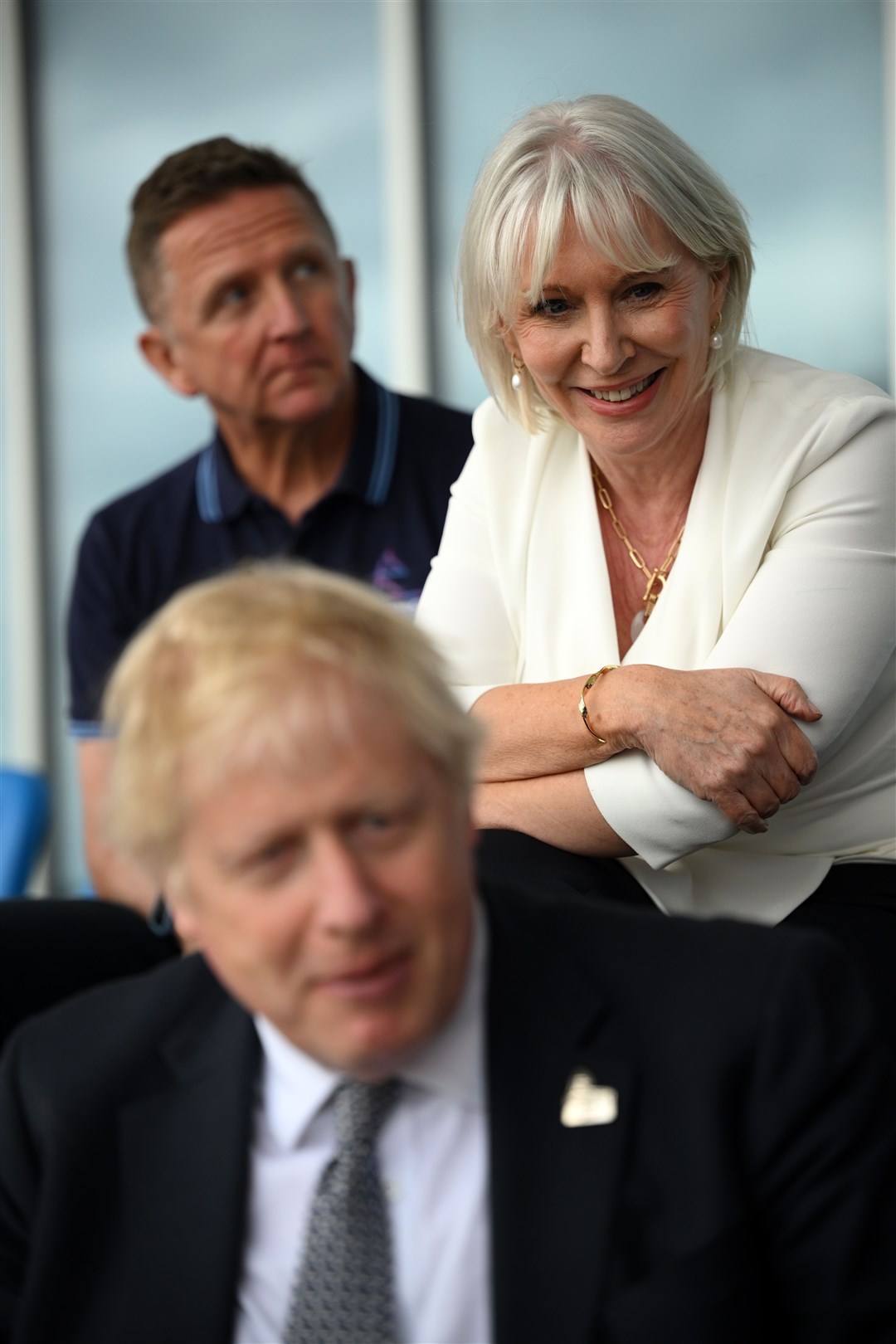 Former prime minister Boris Johnson and former culture secretary Nadine Dorries (Oli Scarff/PA)