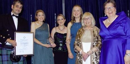 From left: Dr Stuart Henderson, Annie Goldspink, Jo Linksey and Debbie Hall, Ailsa Bosworth (NRAS) and Clare Jacklin (NRAS).