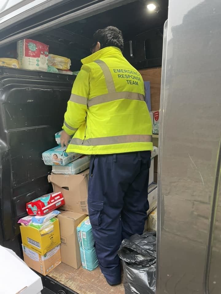 Members of the local Emergency Community Rescue group in Easter Ross have transported items donated locally to an onward distribution centre in Glasgow. Picture: Emergency Community Rescue