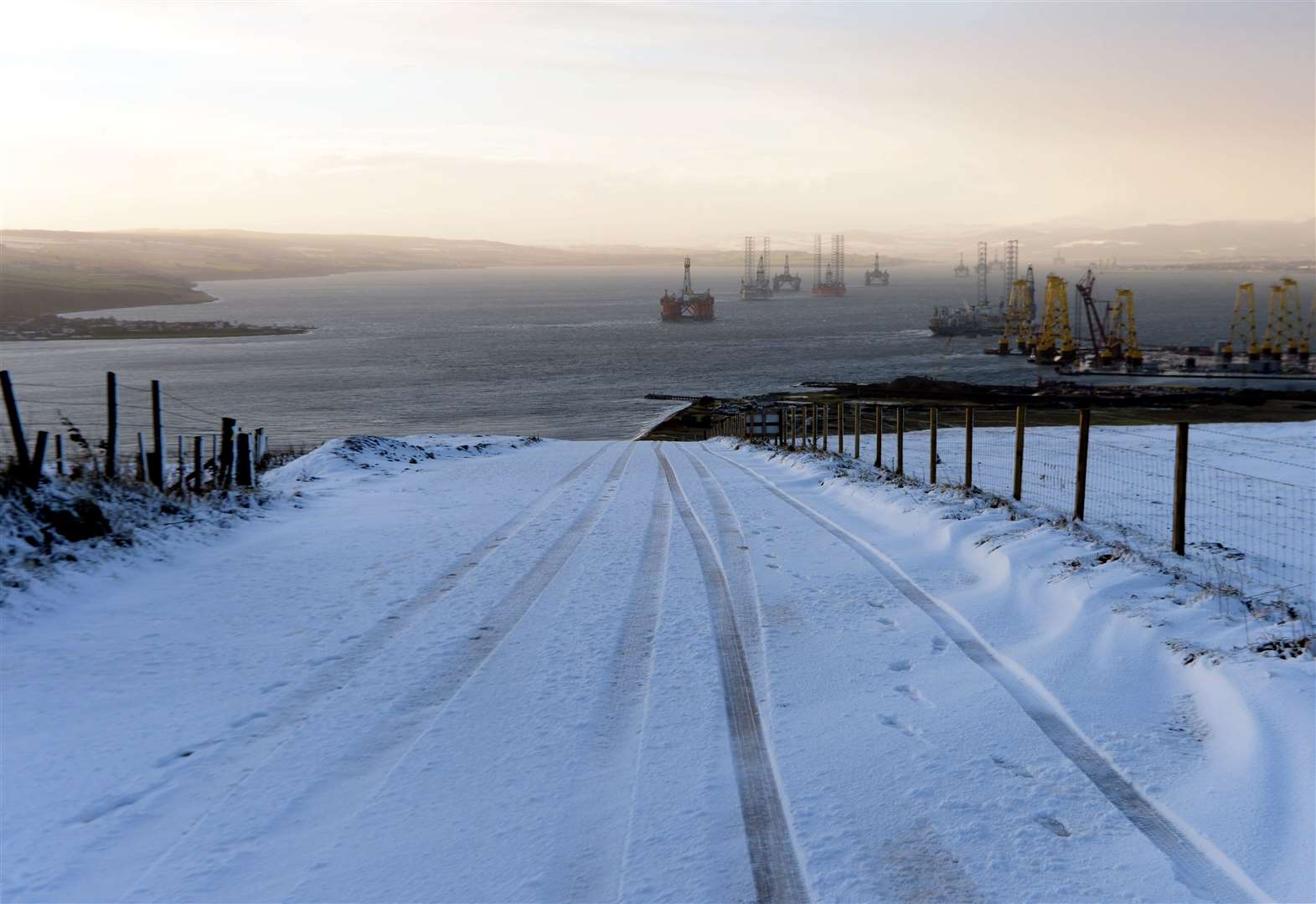 Ross-Shire snow photos: The view from Nigg Hill. Picture: James Mackenzie.