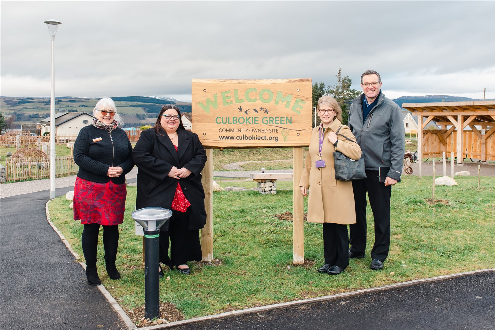 L-R: Helen Barton (Cairn Board member), Councillor Lynsey Johnston, Councillor Sarah Aitken,Jason MacGilp (Cairn’s Chief Executive)