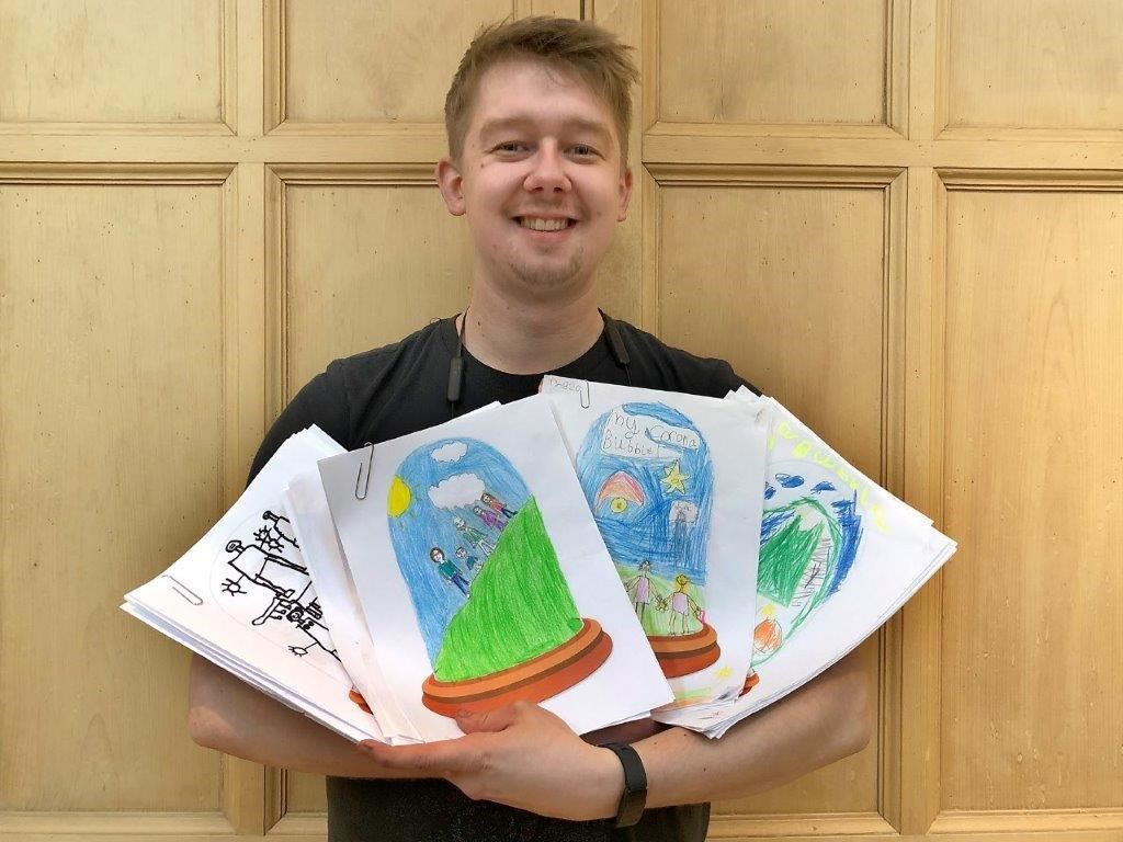 James Ritchie with some of the imaginative entries he inspired.