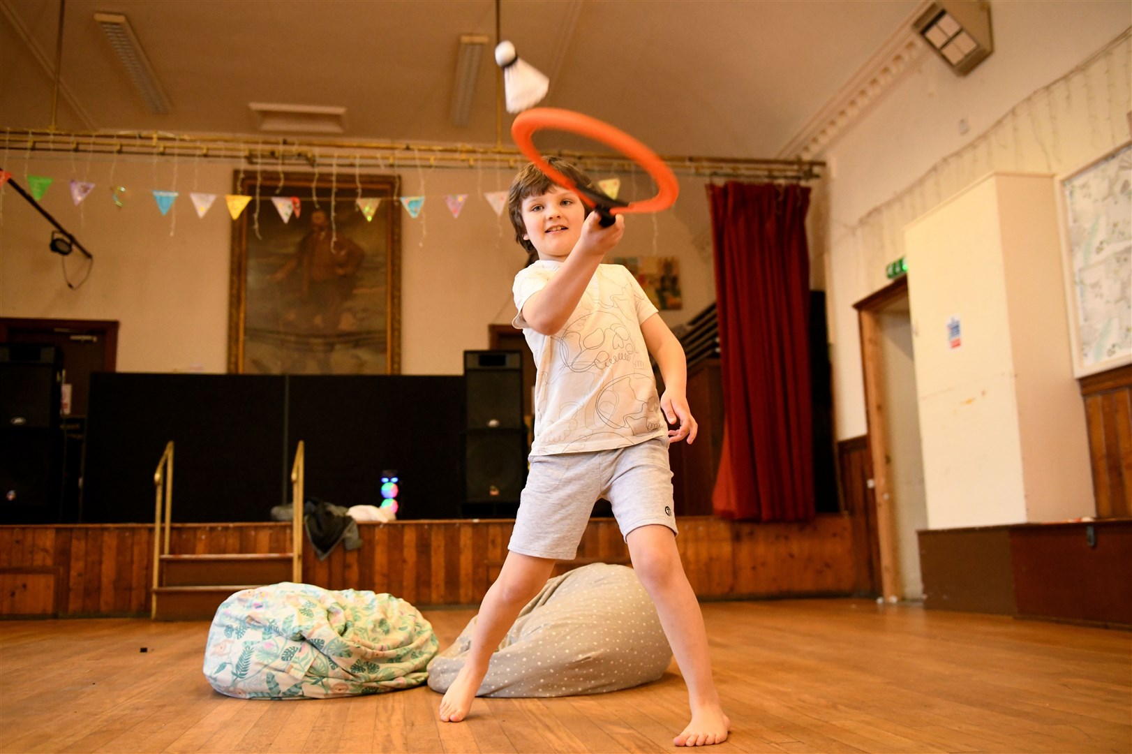 Ben Macallister playing badminton. Picture: James Mackenzie