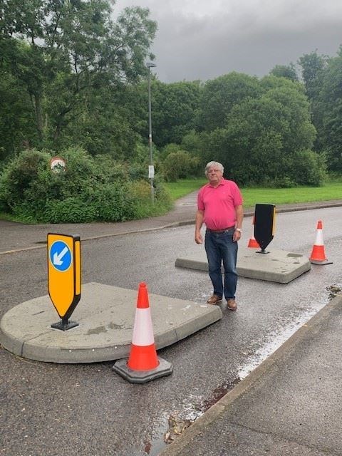 Councillor Graham Mackenzie said he had been 'inundated' with concerns about the traffic islands.