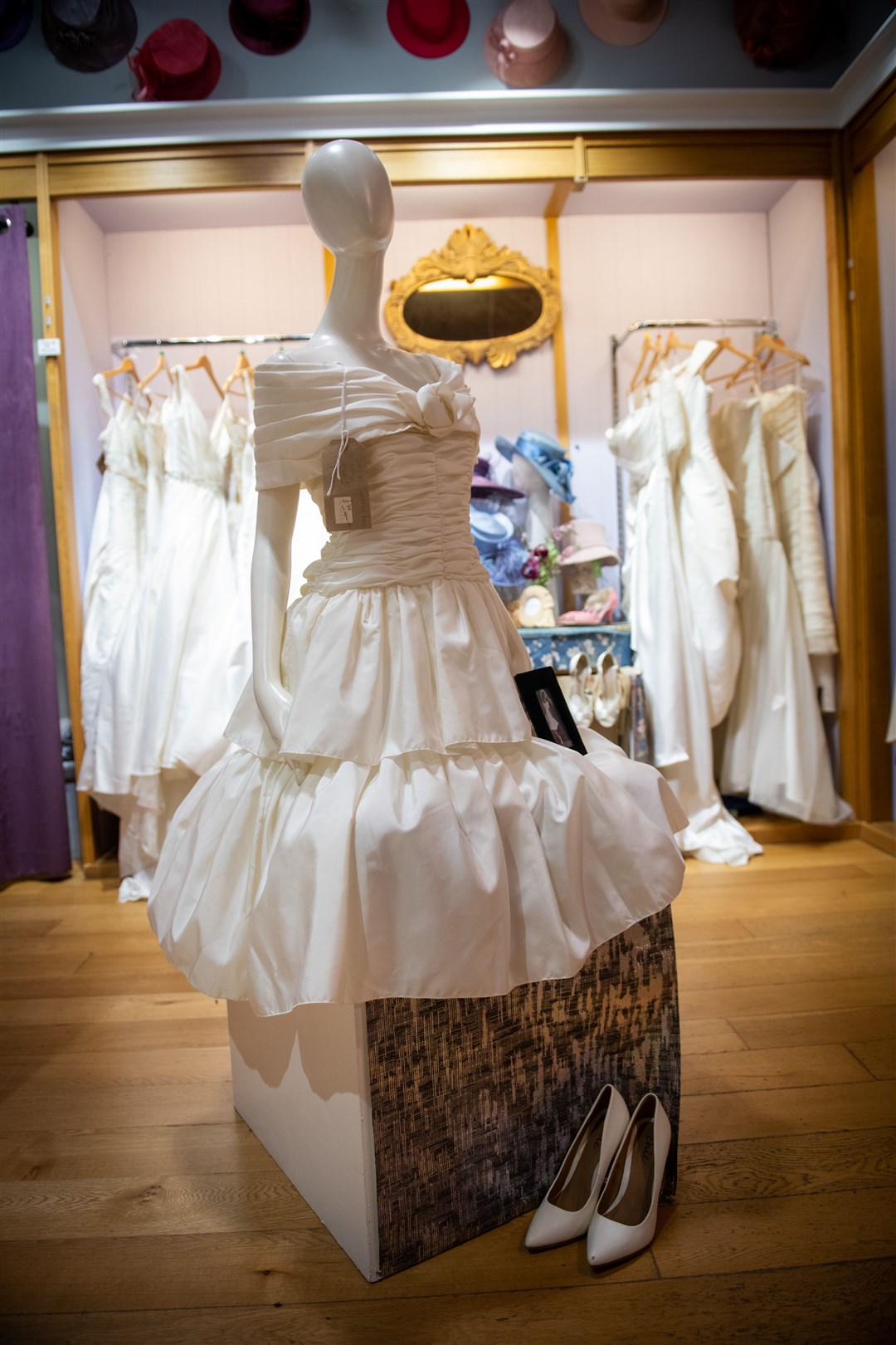 A wide selection of dresses are on display. Picture: Callum Mackay.
