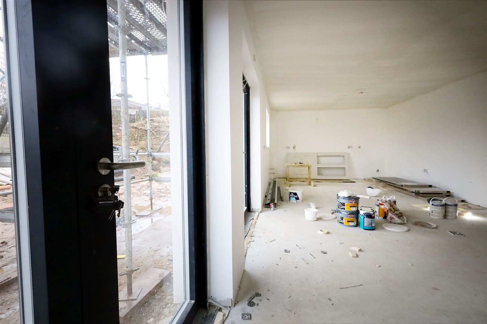 The living space in the two-bedroom respite flat. Picture: James Mackenzie.