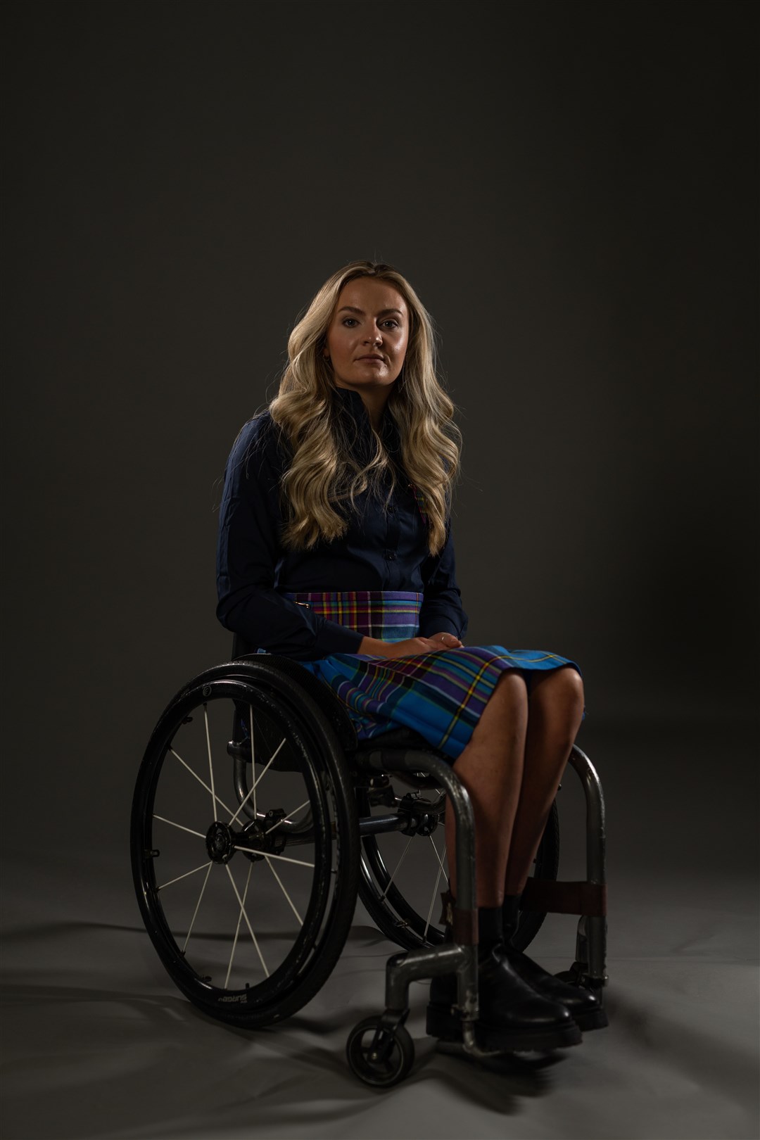 Wheelchair athlete and former Dingwall Academy teacher Melanie Woods in the Team Scotland kit designed by Black Isle-raised Siobhan Mackenzie. Picture: MBP Ltd for Team Scotland