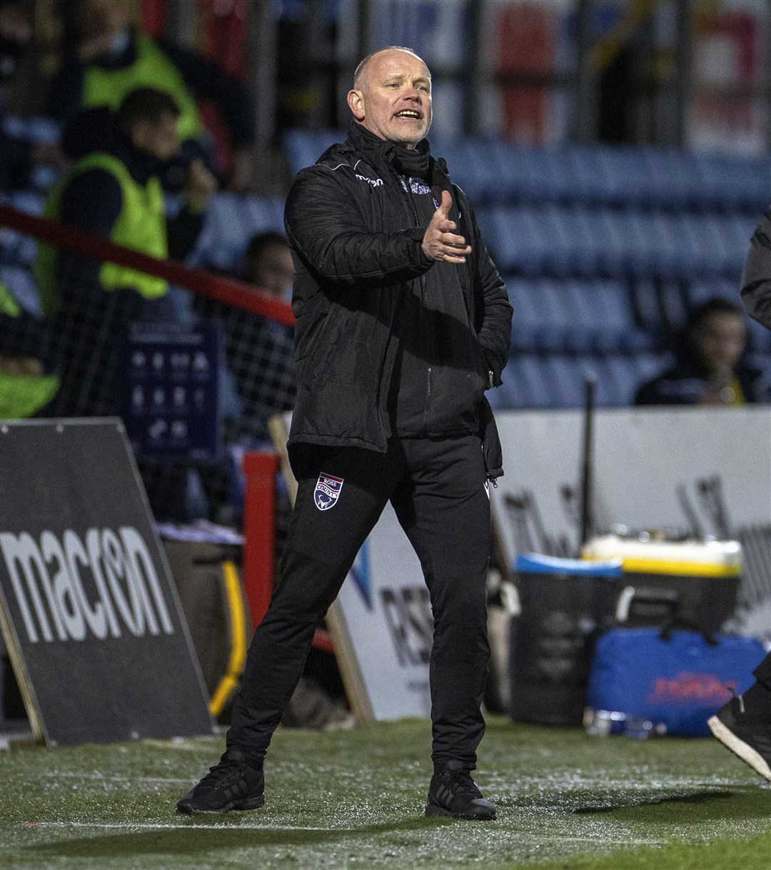 Picture - Ken Macpherson, Inverness. Ross County(1) v St. Johnstone(1). 02.01.21. Ross County manager John Hughes.