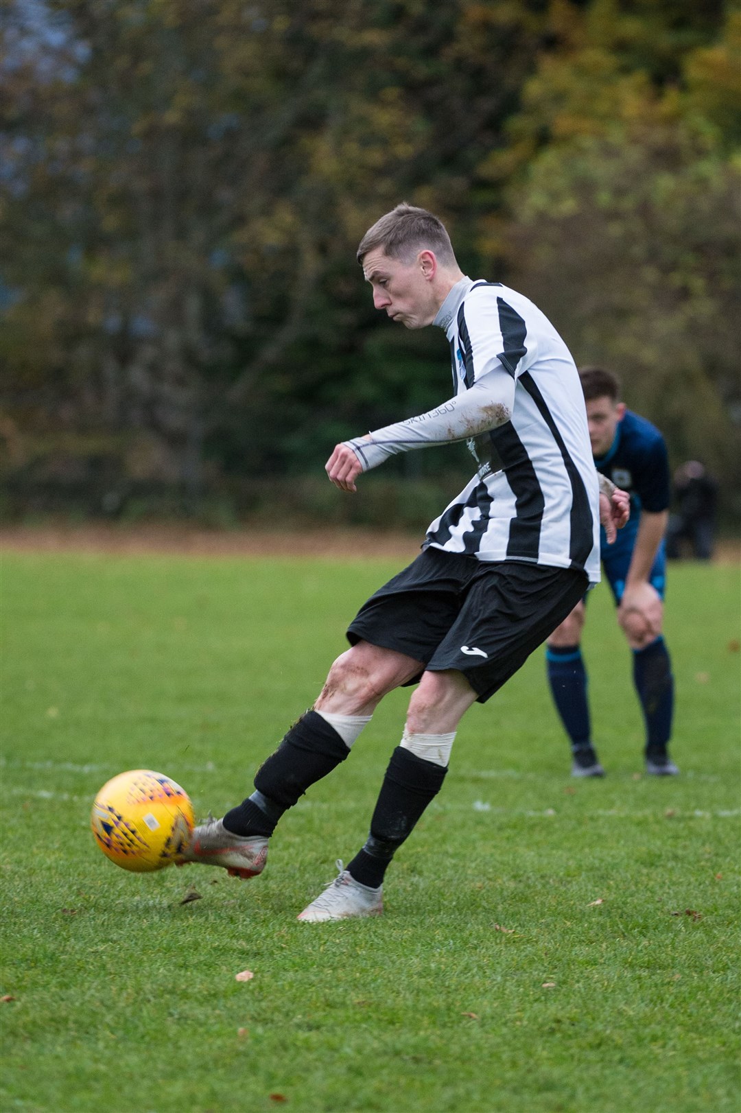 Mark Lamont in action for Alness United. Picture: Callum Mackay