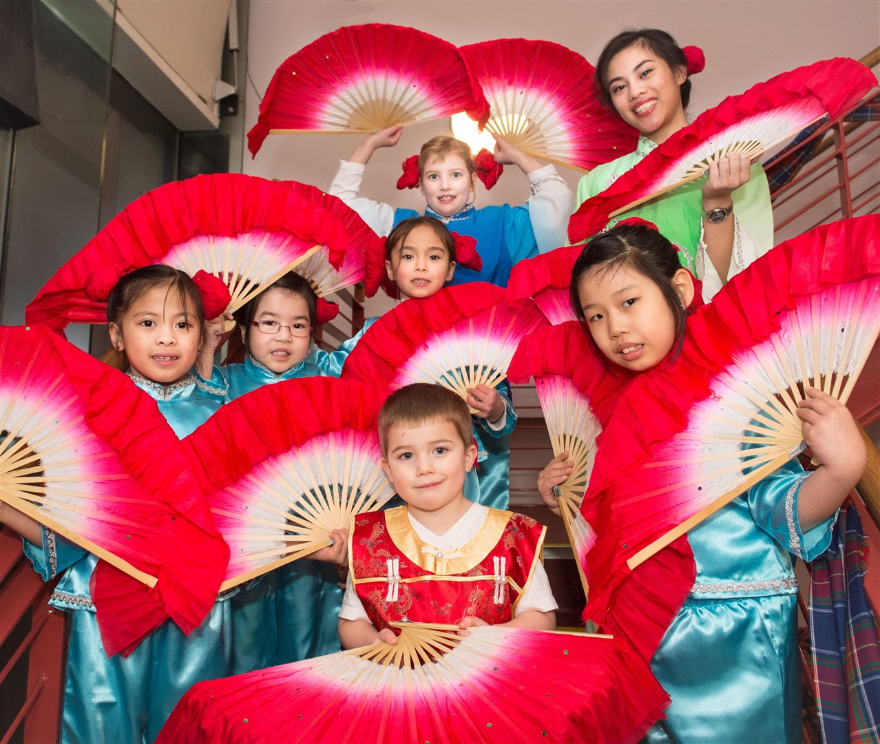 The multicultural centre's fan dancing group at a previous Chinese New Year performance.