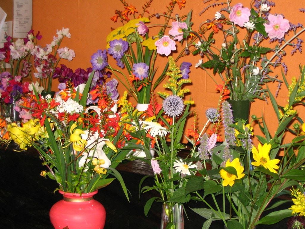 Flower exhibits at a previous show.