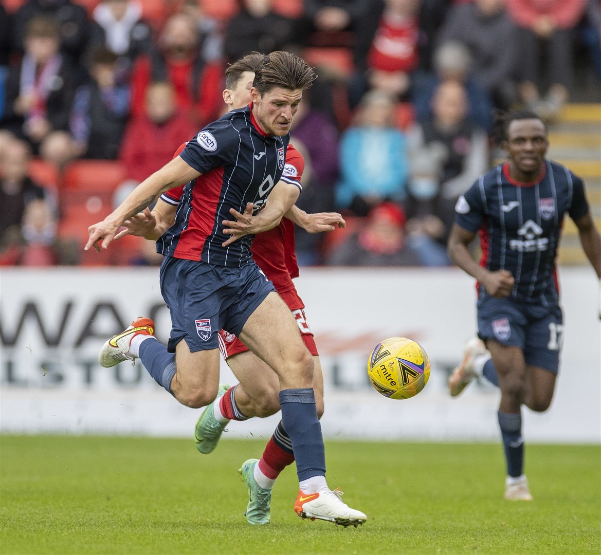 Ross Callachan ensured the Staggies were not behind on the scoresheet for long. Picture: Ken Macpherson
