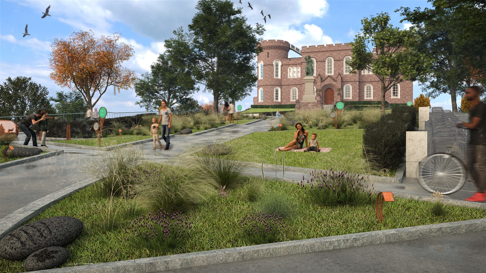 An impression of how the Inverness Castle Experience gardens will look. Picture: Mather & Co.