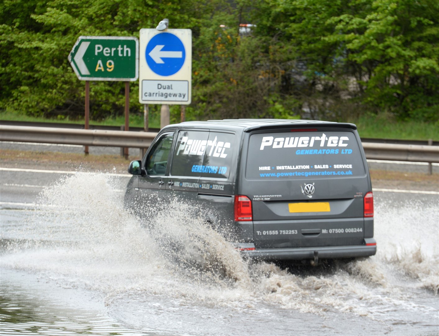 Past flooding on the A9 south of Inverness (file image).