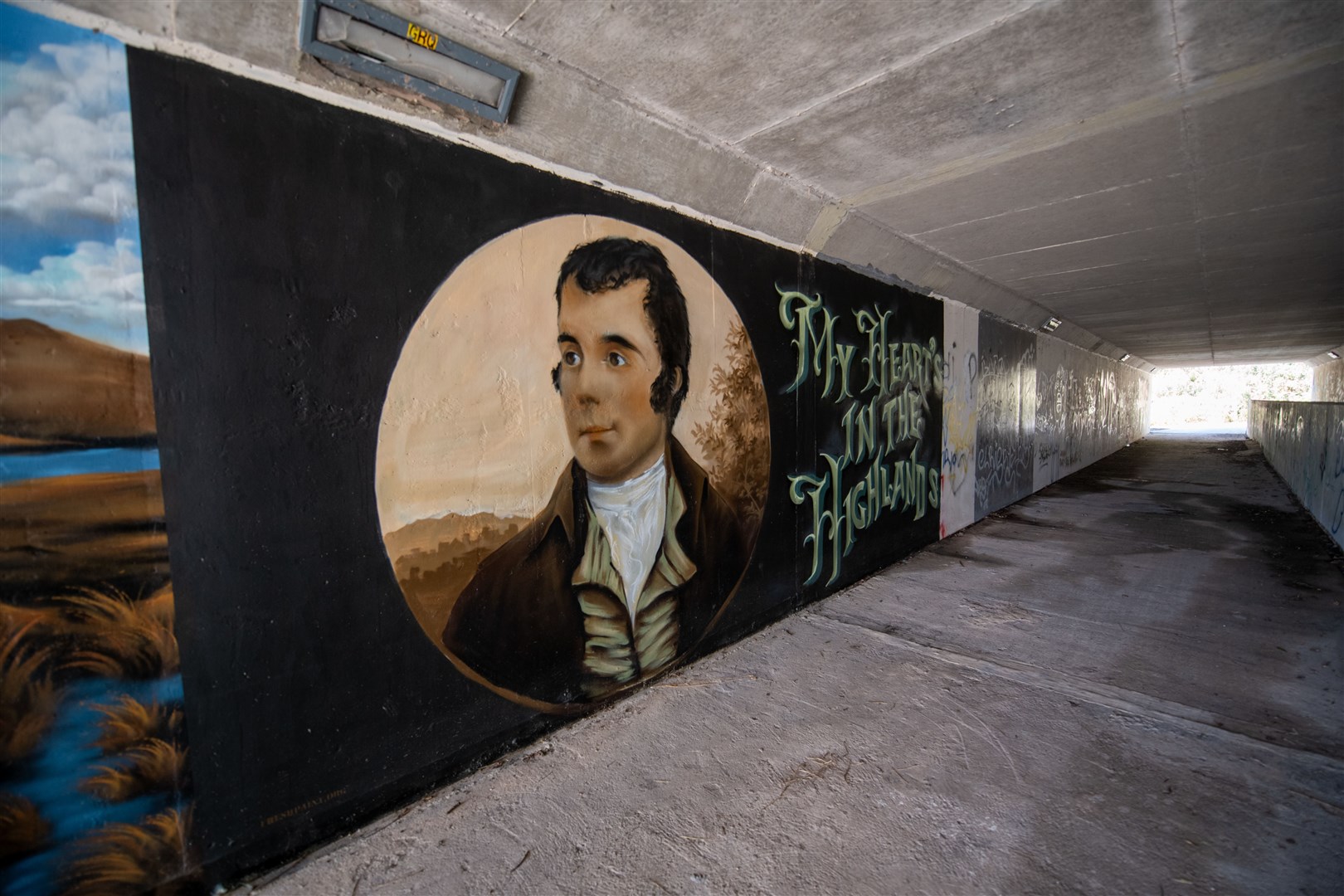 The bard Rabbie Burns already has residence in the underpass.