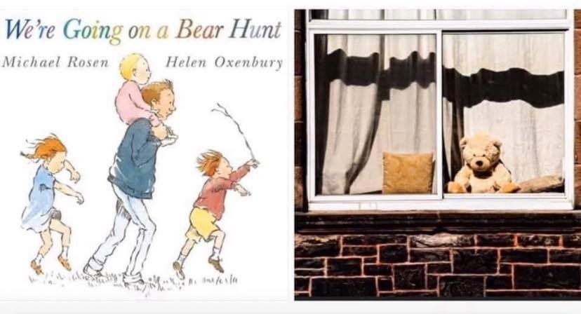 The bear hunt has been inspired by the classic children's book by Michael Rosen and Helen Oxenbury.