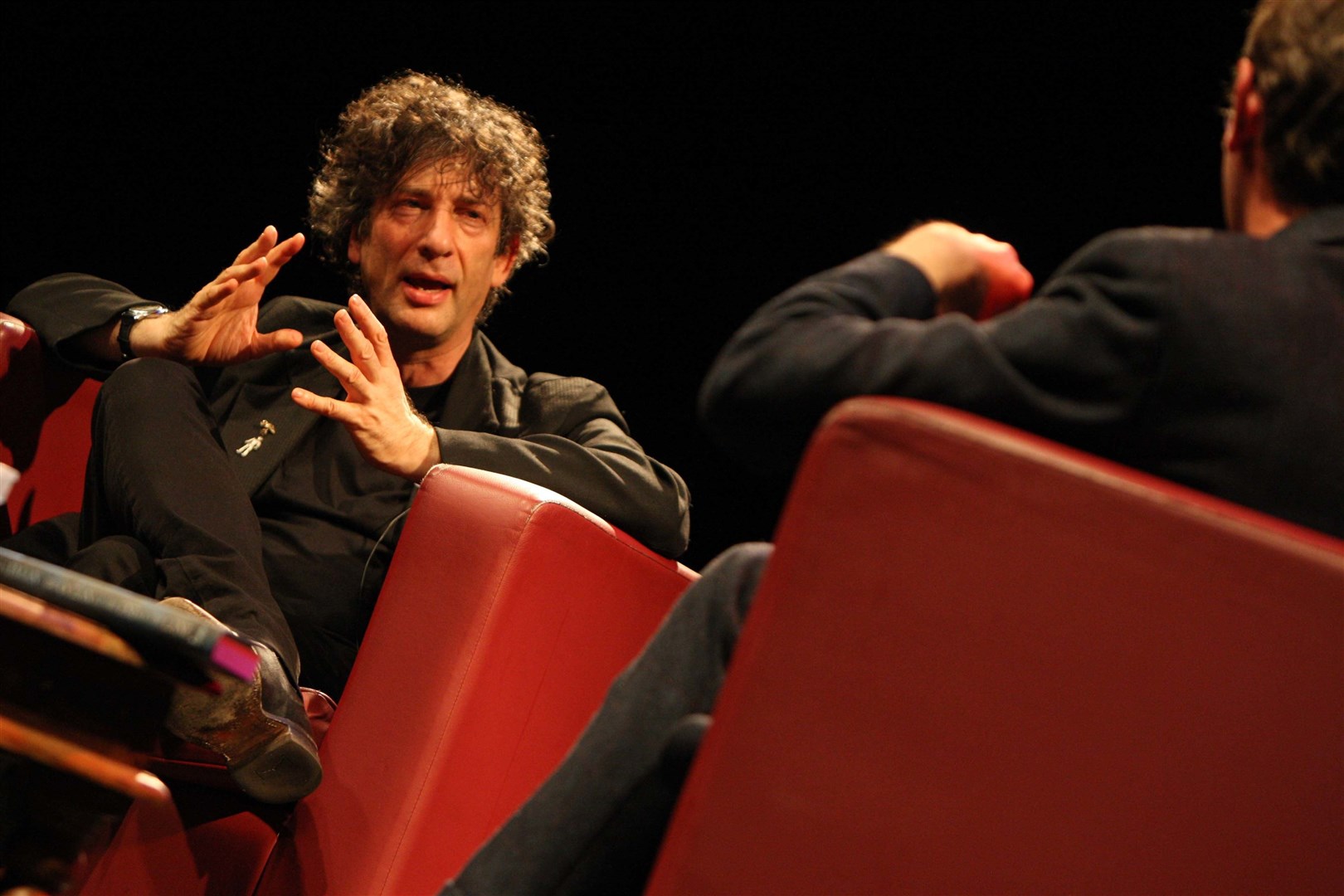 Neil Gaiman during a past visit to the Ironworks in Inverness.