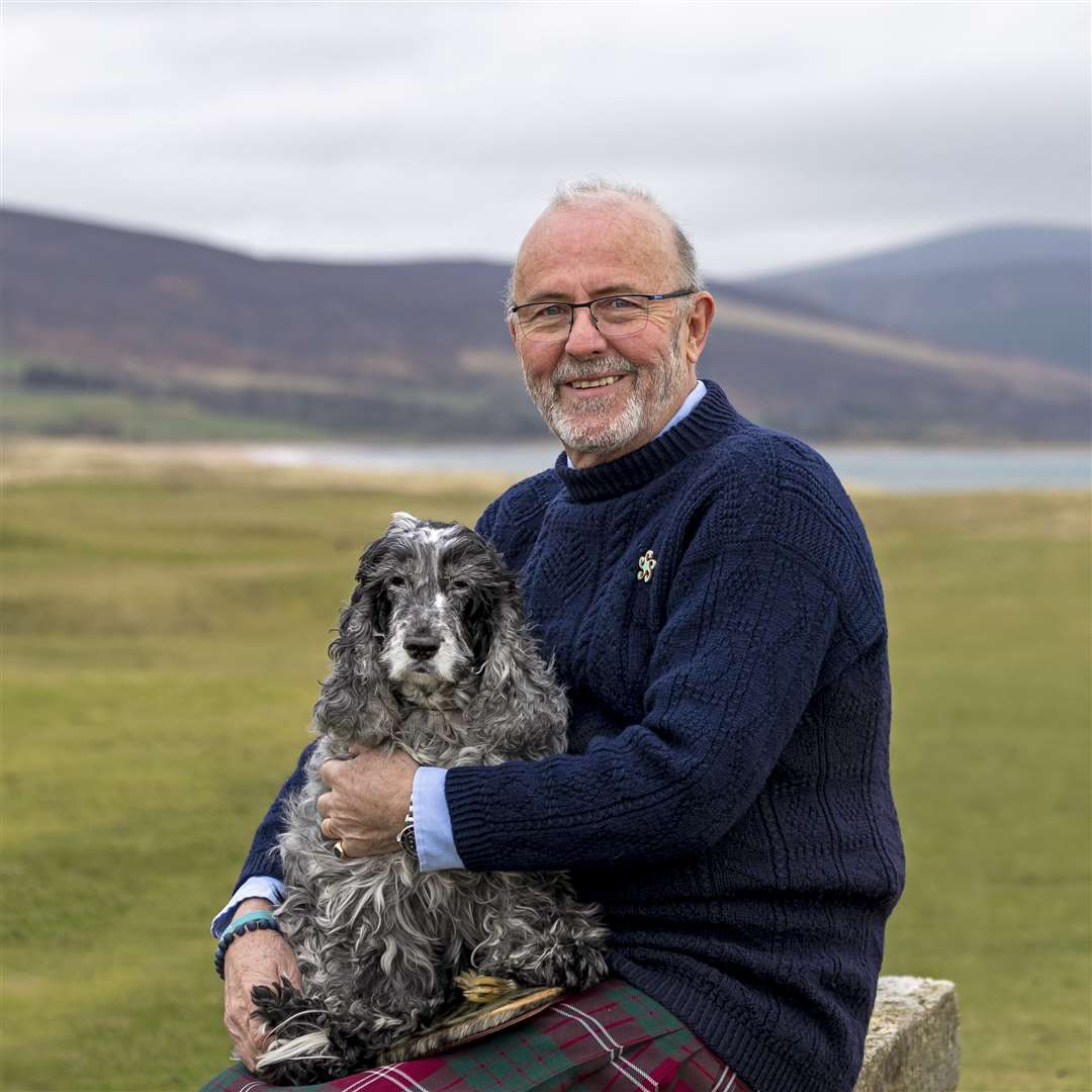 Guy Crawford, CEO of Highland Coast Hotels, and his dog, Misty. Picture: Highland Coast Hotels
