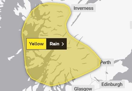The Met Office warning comes into force at 6am on Tuesday. Photo: Met Office.
