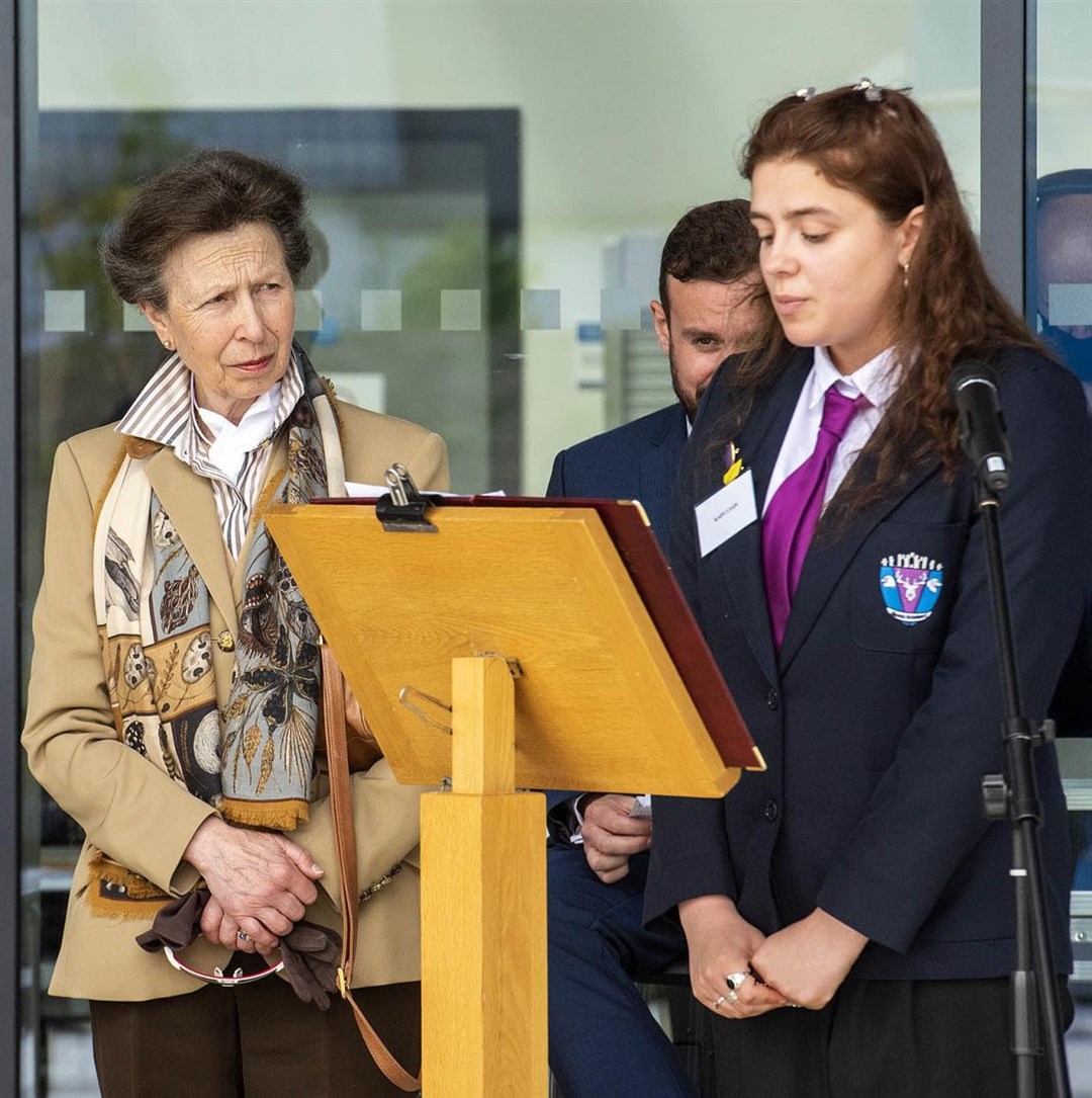 A poem was recited at the ceremony as part of the Royal visit.