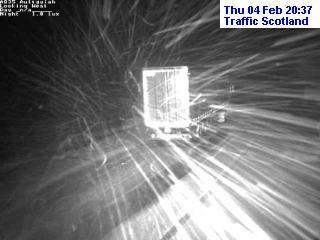 A Traffic Scotland image of the road at Aultguish, looking west, on Thursday evening. Picture: Traffic Scotland.